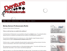 Tablet Screenshot of morleydentureprofessionals.com.au